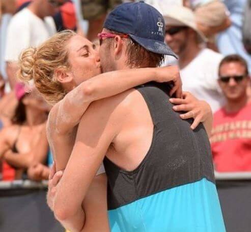 Bradley Keenan with his wife April Ross.